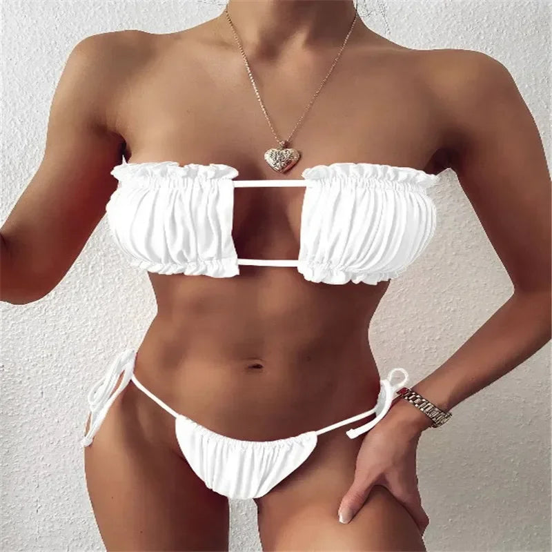 Biquíni Pleated Chic – Conjunto Mini Tanga